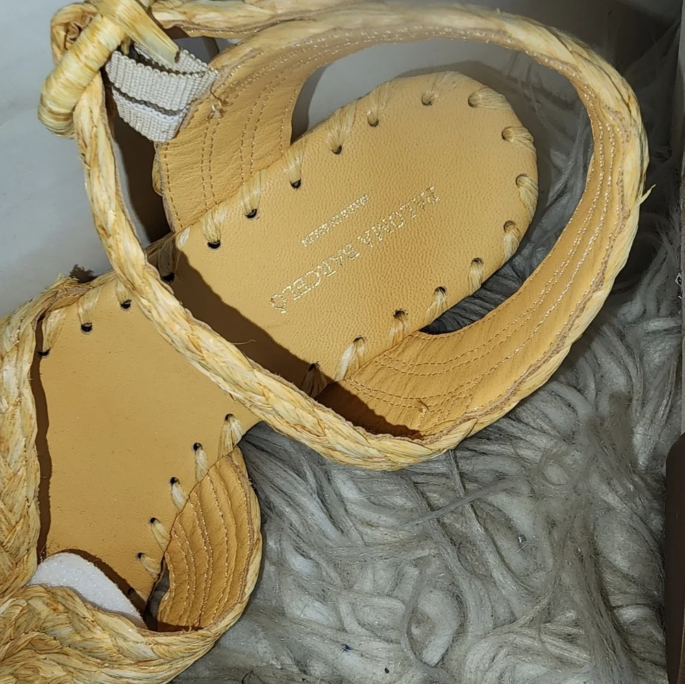 Paloma Barceló Layna Braided Raffia Sandals 40/10